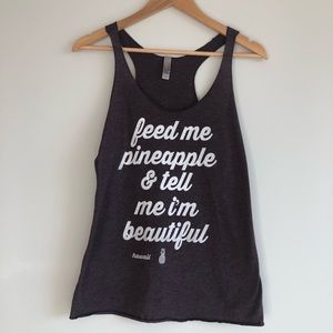 Purple Pineapple Graphic Racerback Tank